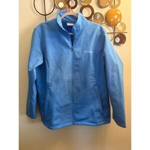 Columbia women’s blue 1x soft shell fleece jacket